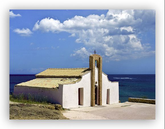 Church at the end of the beach