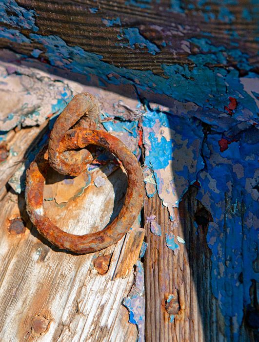 Detail from an old boat, Lefkada Town