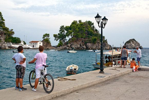 Locals on the dock