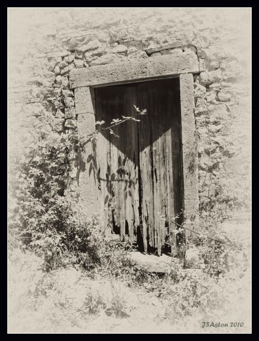 Old Door Perithia, Processed using Silver FX, Plate filter...