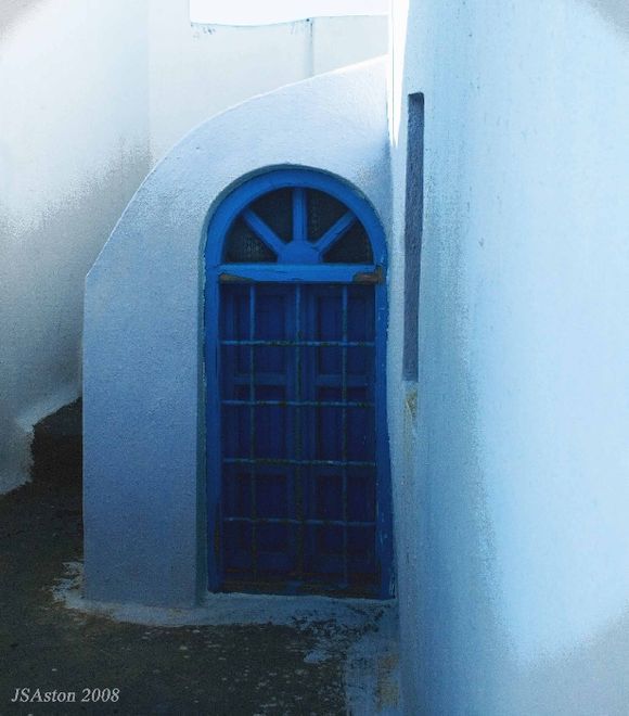 Nice little blue door, Pyrgos