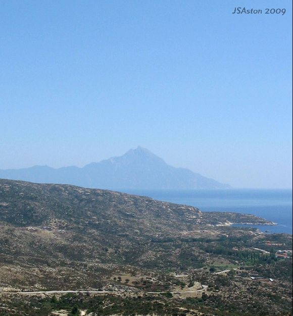 View of Mount Athos from Sithonia...