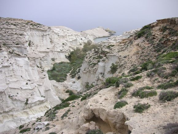 White cliffs of Sarakiniko