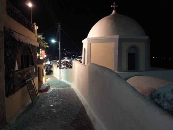 Santorini at night, Augusut 2009