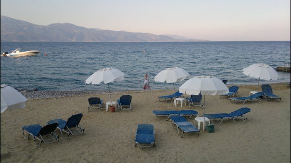 A Beach at Aigio on the mainland 150 km from Athens.