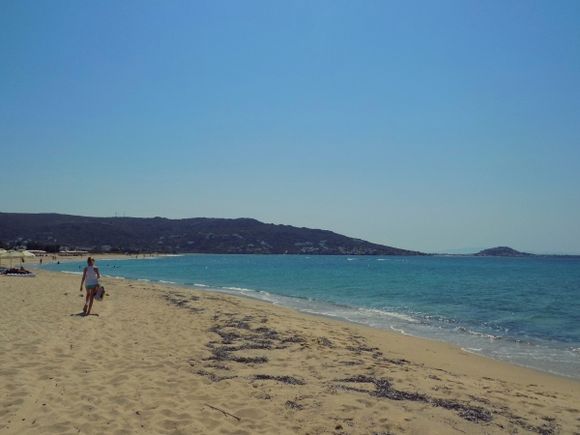 September in Plaka Beach, Naxos.