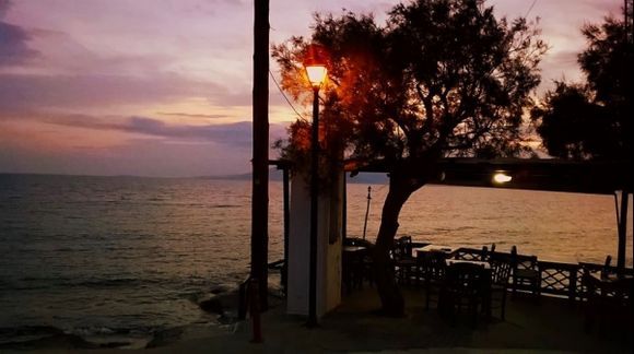 The evening in Agios Prokopios