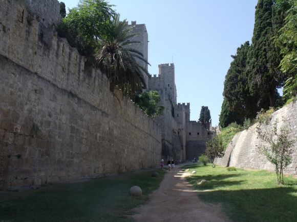 The dry moat round Old Town