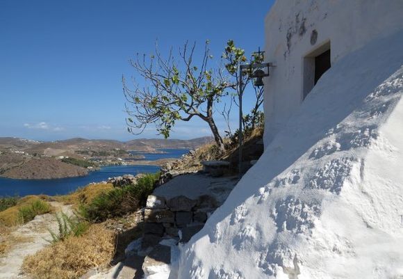 21-09-2017  Patmos; A small church in the hills of Fourni with view on the bay