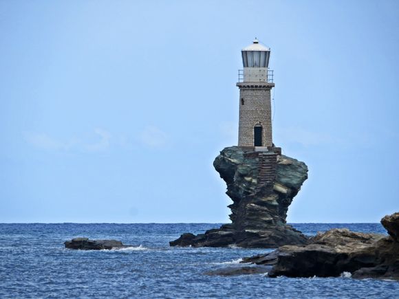 26-08-2022 Andros: Chora ........The impressive lighthouse of Andros