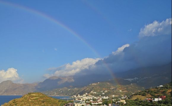 07-09-2021 South Crete: Plakias ......Rainbow over Plakias