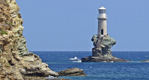 31-08-2022 Andros: Lighthouse at Chora