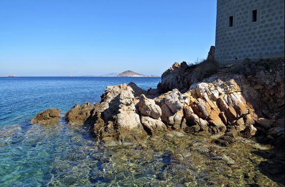27-09-2019 Patmos|: Cristal clear water behind a monastery on Patmos