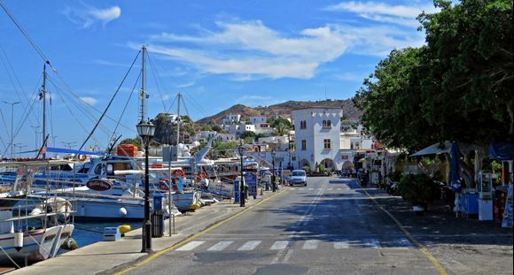 19-09-2018 Patmos: The mainstreet in de harbourvillage Skala on Patmos