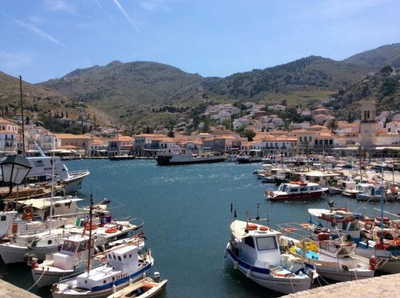 Hydra Harbour from the east side.