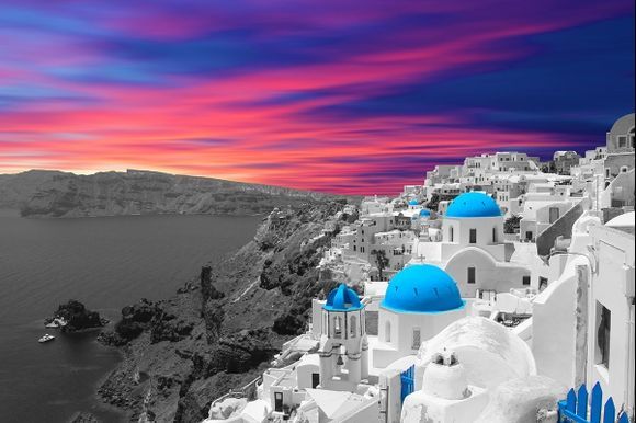 Unreal sunset in Oia