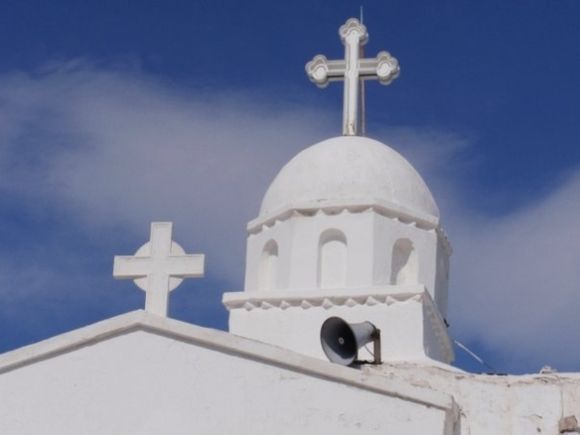 Dome of St George\'s Church on Lykavittos Hill.