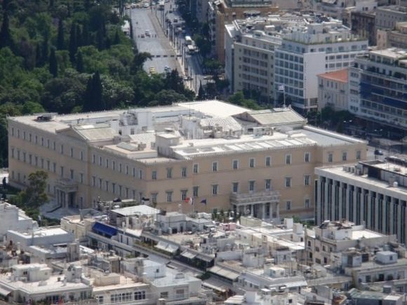 Parliament House viewed from Lykavittos Hill.