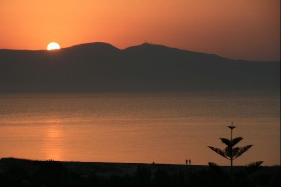 The end of the day in Alyko beach, Naxos