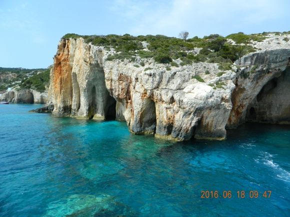 Blue caves.