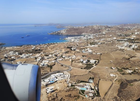 Landing on Mykonos