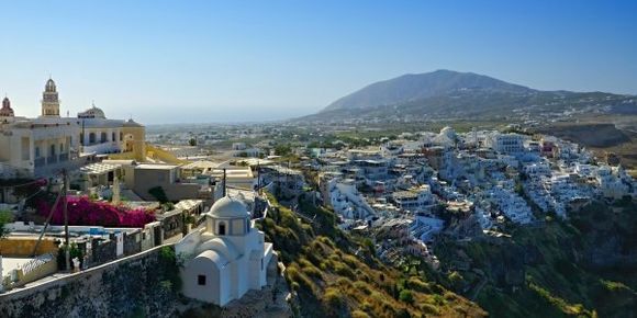 Fira in the morning light