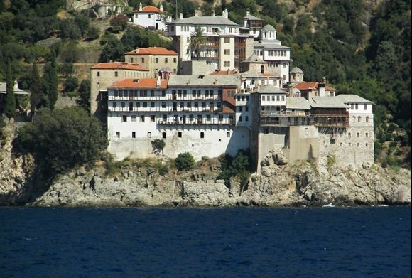 the monastery in Agios Oros