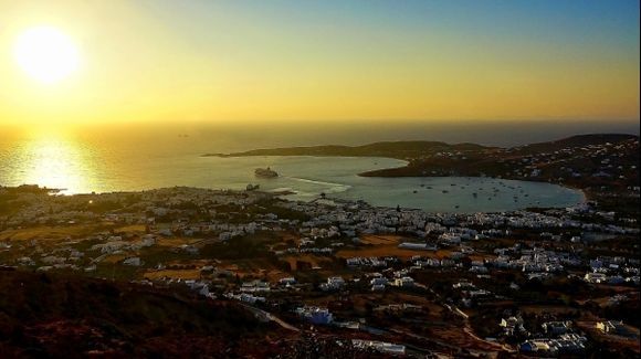 Sunset at the heart of Paros
