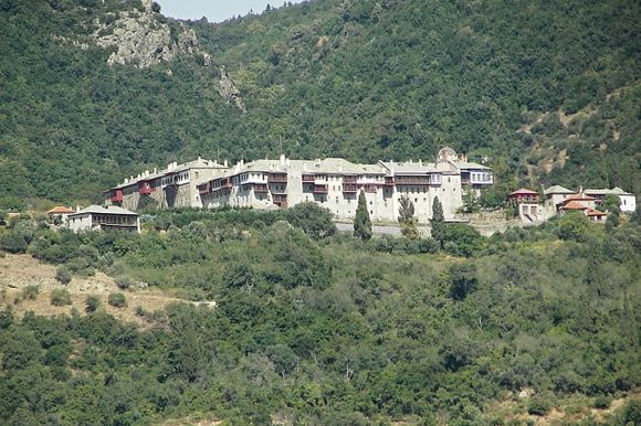 the monastery in Agios Oros