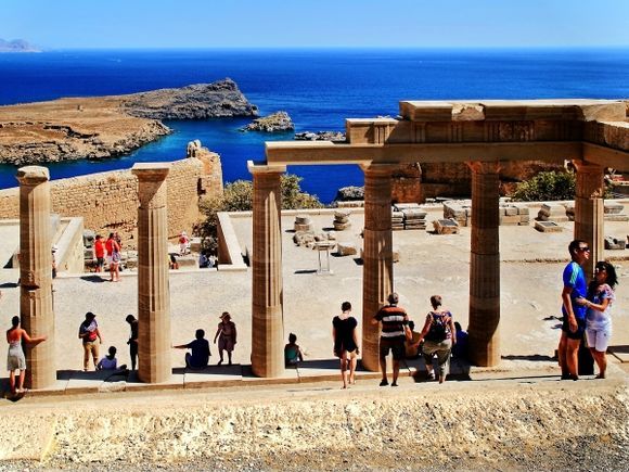 View from the Acropolis of Lindos