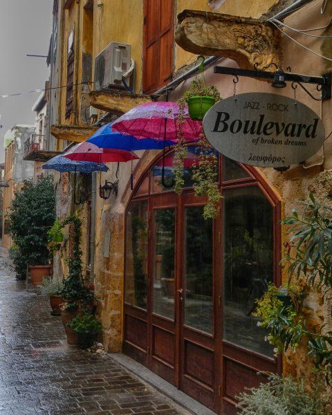 Street scene on a rainy afternoon