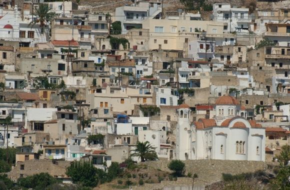A view of Kritsa village near Agios Nikolaos, Crete.