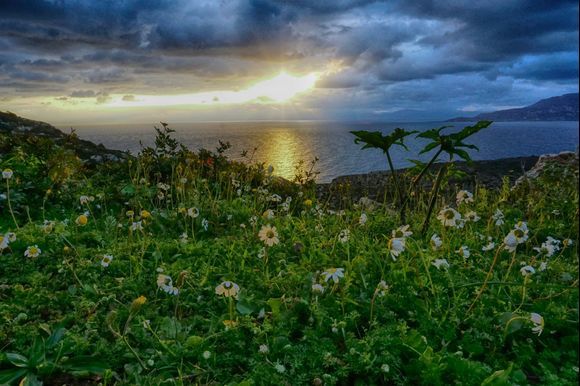 A moody sunrise over the Cretan Sea