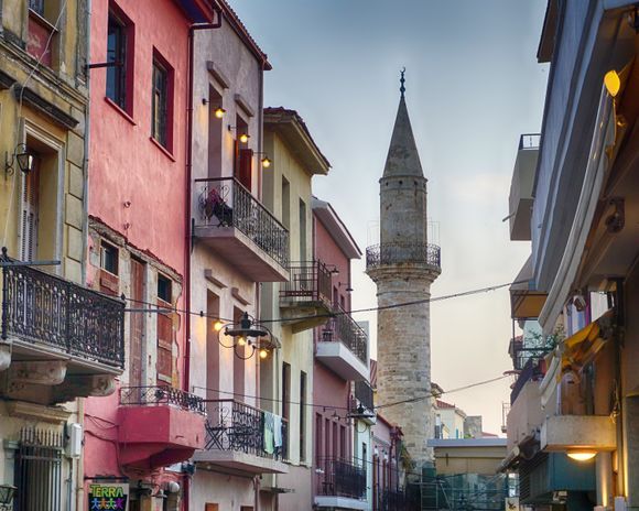 The minaret of Achmet Aga on Hatzimichalii Daliani Street