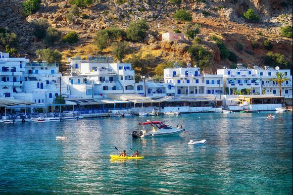 Loutro is a summertime water playground.