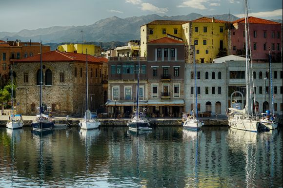 Chania's Grand Arsenal, on the left, Regarding this structure, Lonely Planet says 