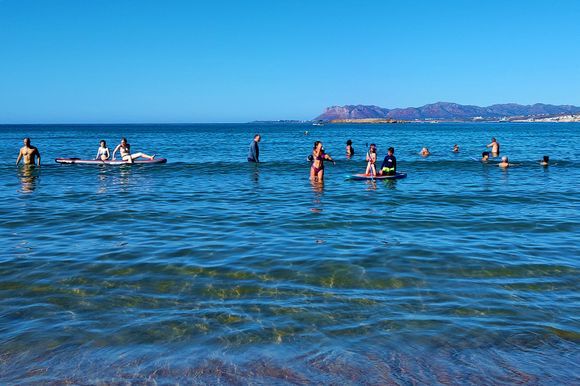 Chryssi Akti (Golden Beach) on the west side of Chania.