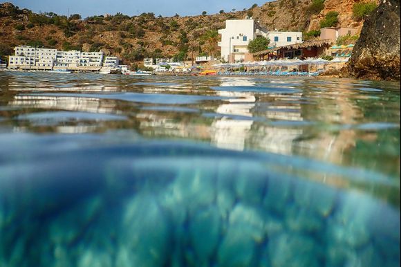 Beauty from the clear waters of Loutro on the south side of Crete's Chania region.
