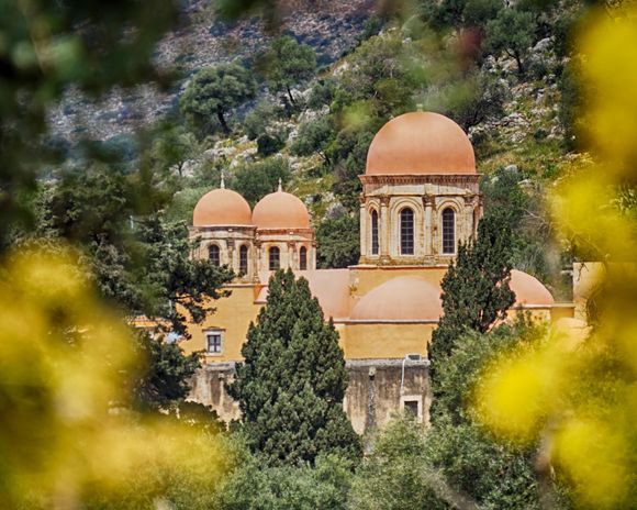 Monastery of Agia Triada Tzagaroli from a distance