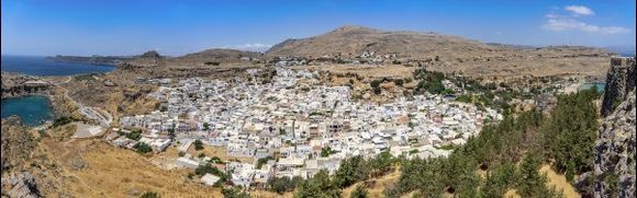 Panorama of Lindos taken from the Acropolis