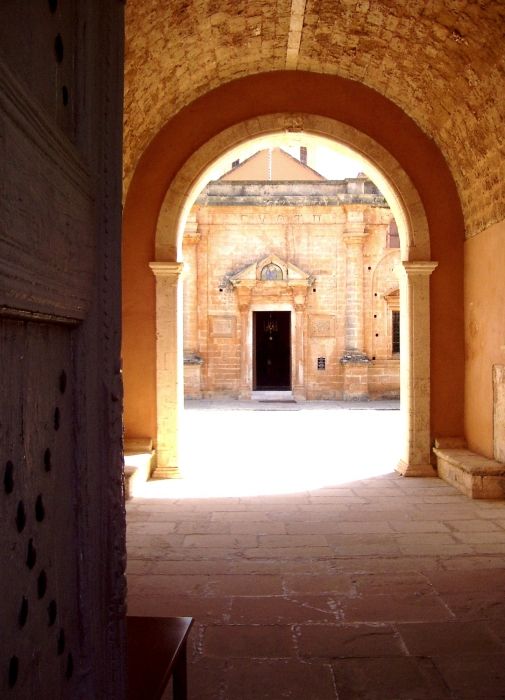 Monastery Agia Triada - Tree Doors to the Church