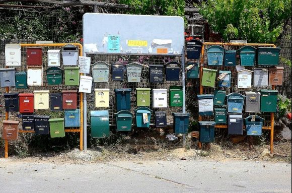 Postboxes in Chorafakia