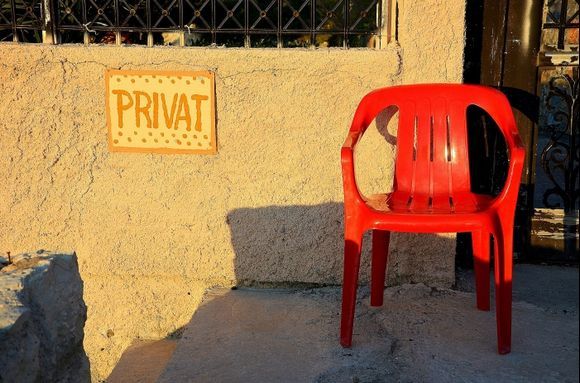 Private chair in the sun