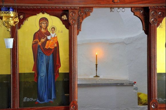 A candle for the Panagia