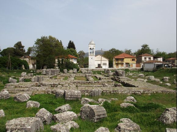 What strikes me the most about my country is its constant dialogue with its history. Even in the most unexpected places you shall find traces and ruins of those glorious days. 
This picture is from Tegea, a small village in Peloponnese. In ancient times, it was a town of 40,000 inhabitants. It had many temples, a theater, a gymnasium,  an agora and a Parliament.    