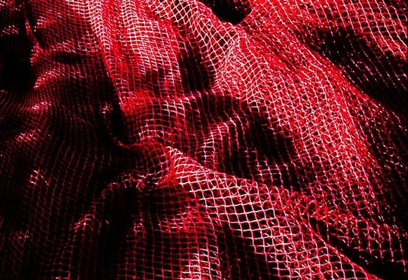 fishing net in red