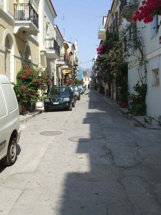 A narrow street in the old town of Nafplion
