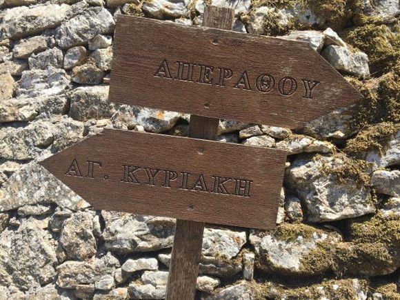 Old signpost, Naxos