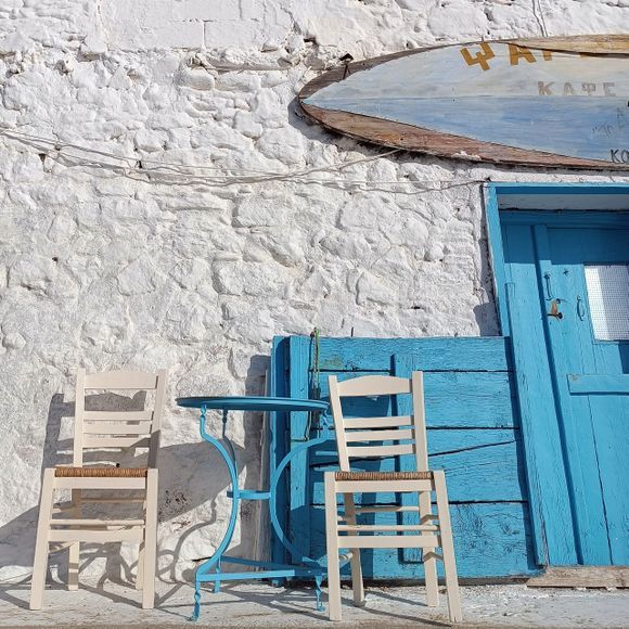 Picturesque greek tavern on Skoutari beach