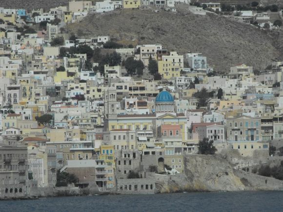 Tinos town from ferry